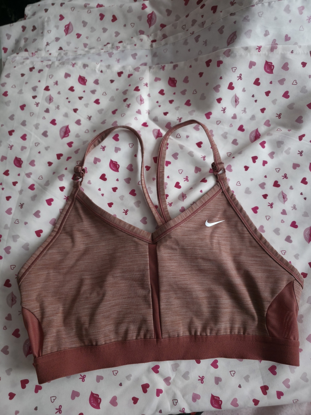 Nike Women's Mauve Rust Strappy Sports Bra